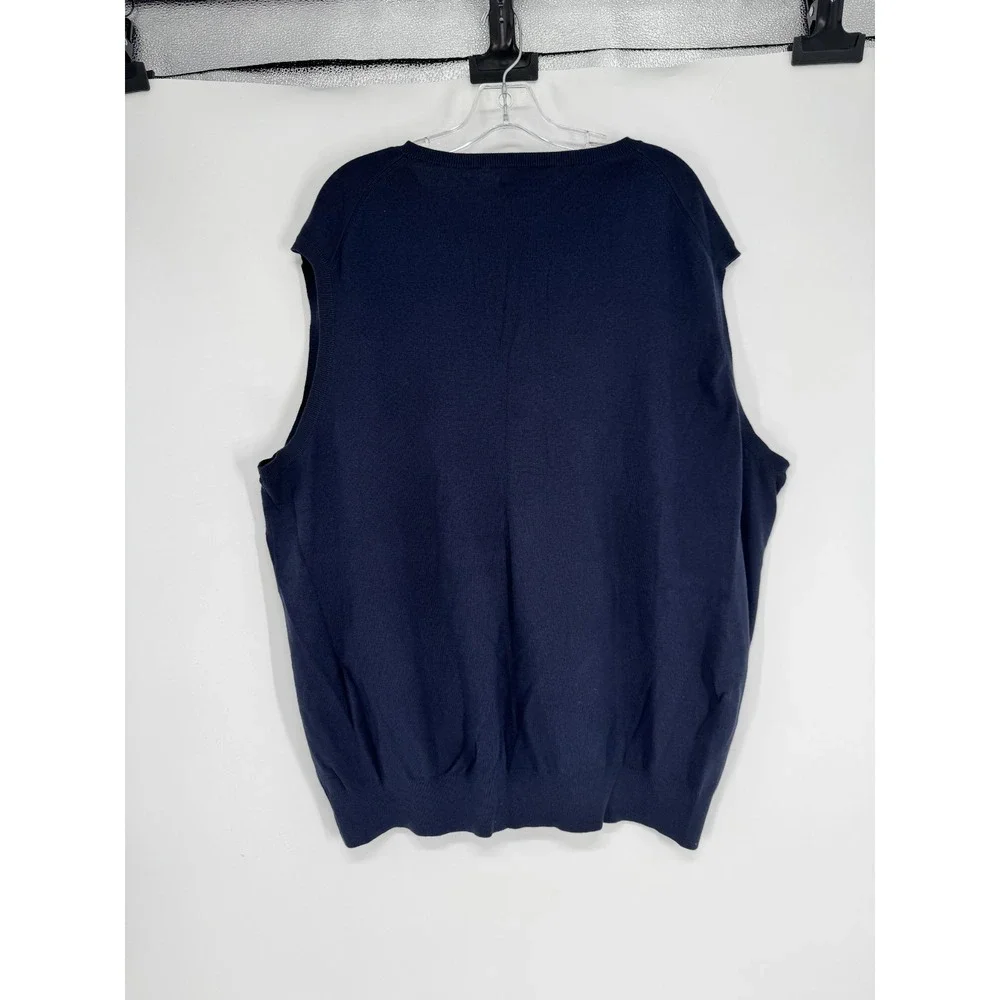 Polo Ralph Lauren Sweater Vest 3XL Big 3XB Navy Pima Cotton V Neck Sleeveless